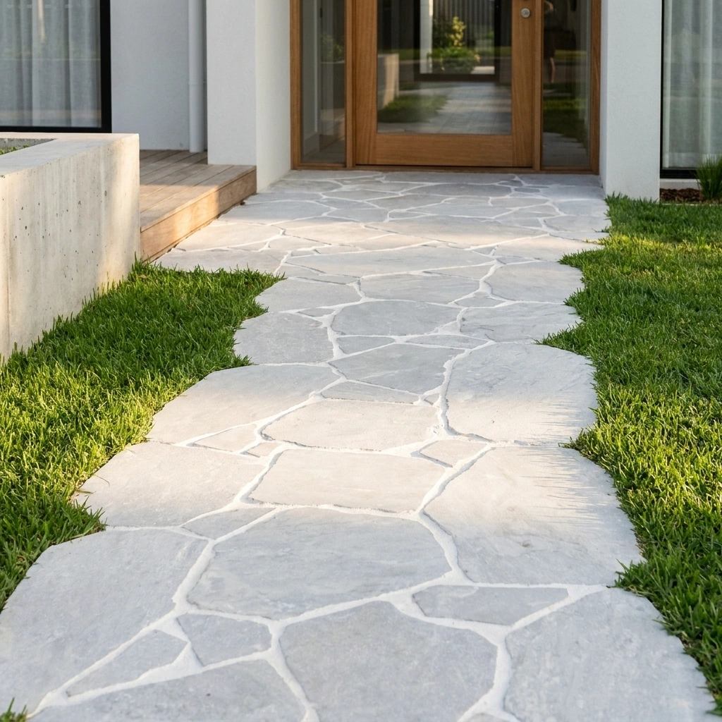 Pearl Grey Marble Crazy Pavers - Image 2