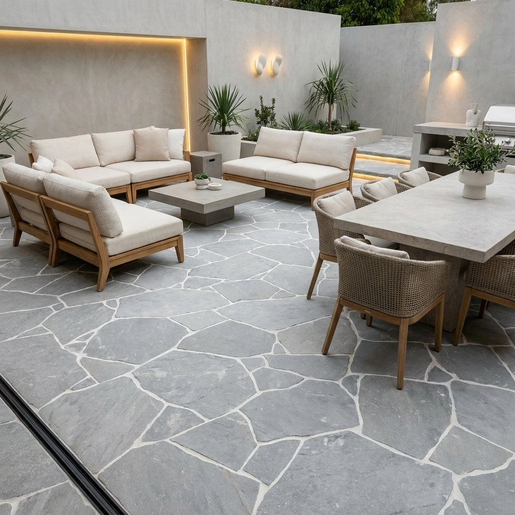 Pearl Grey Marble Crazy Pavers - Image 3