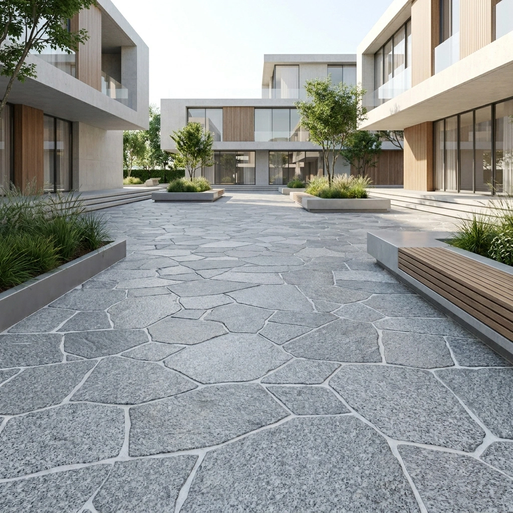 Silver Grey Granite Crazy Pavers - Image 2
