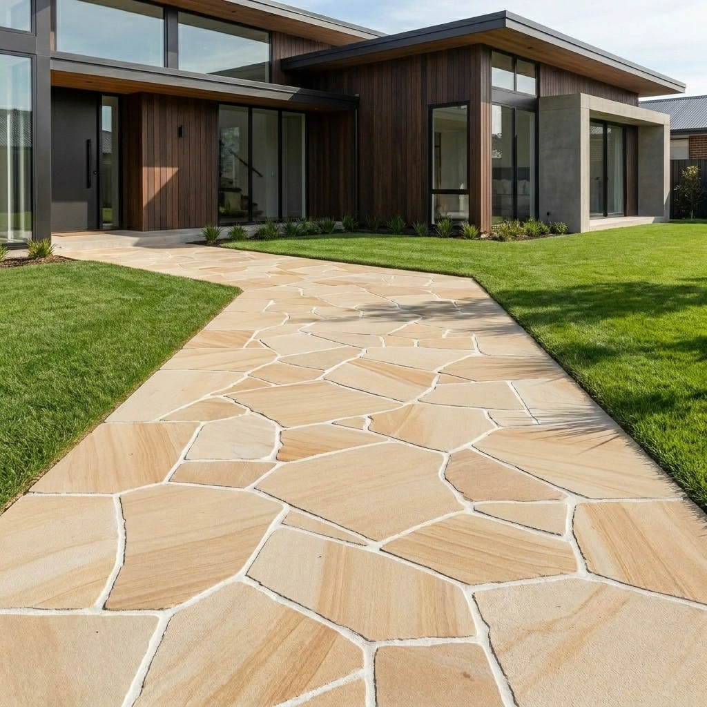 Teakwood Sandstone Crazy Pavers - Image 3