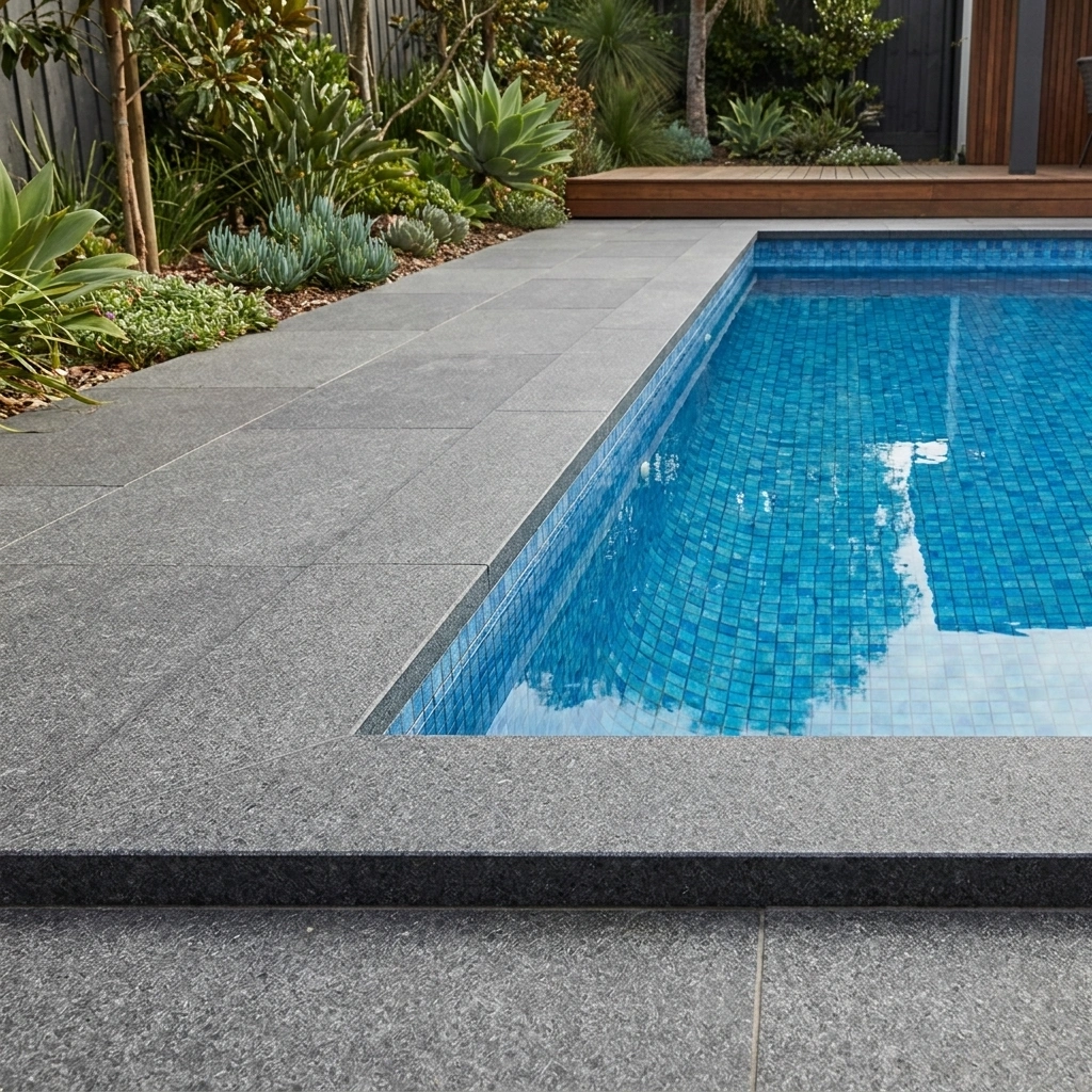 Raven Black Granite Pencil Edge Coping - Image 2